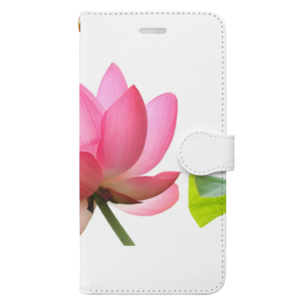 rose-love7の花柄 Lotusピクチャー柄 Book-Style Smartphone Case