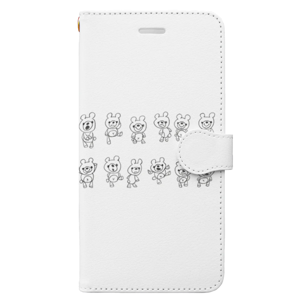 イザワメイのオンラインショップのクマのキミドリちゃん Book-Style Smartphone Case