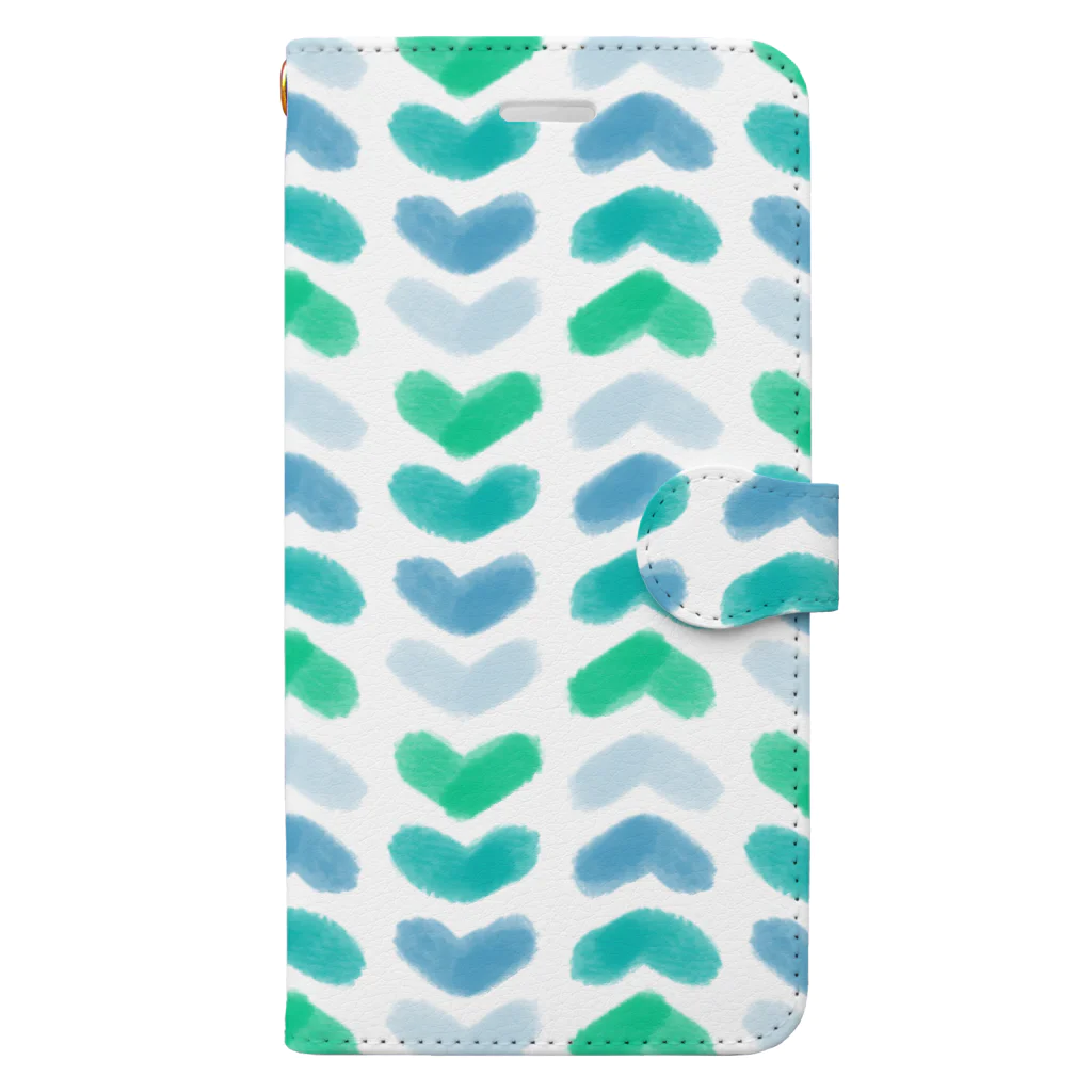 night_flightのwave_blue Book-Style Smartphone Case