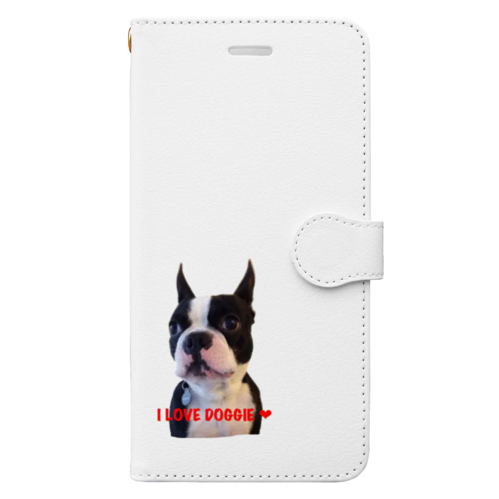 Barry’s clothes のI LOVE DOGGIE❤︎ ボストンテリア Book-Style Smartphone Case