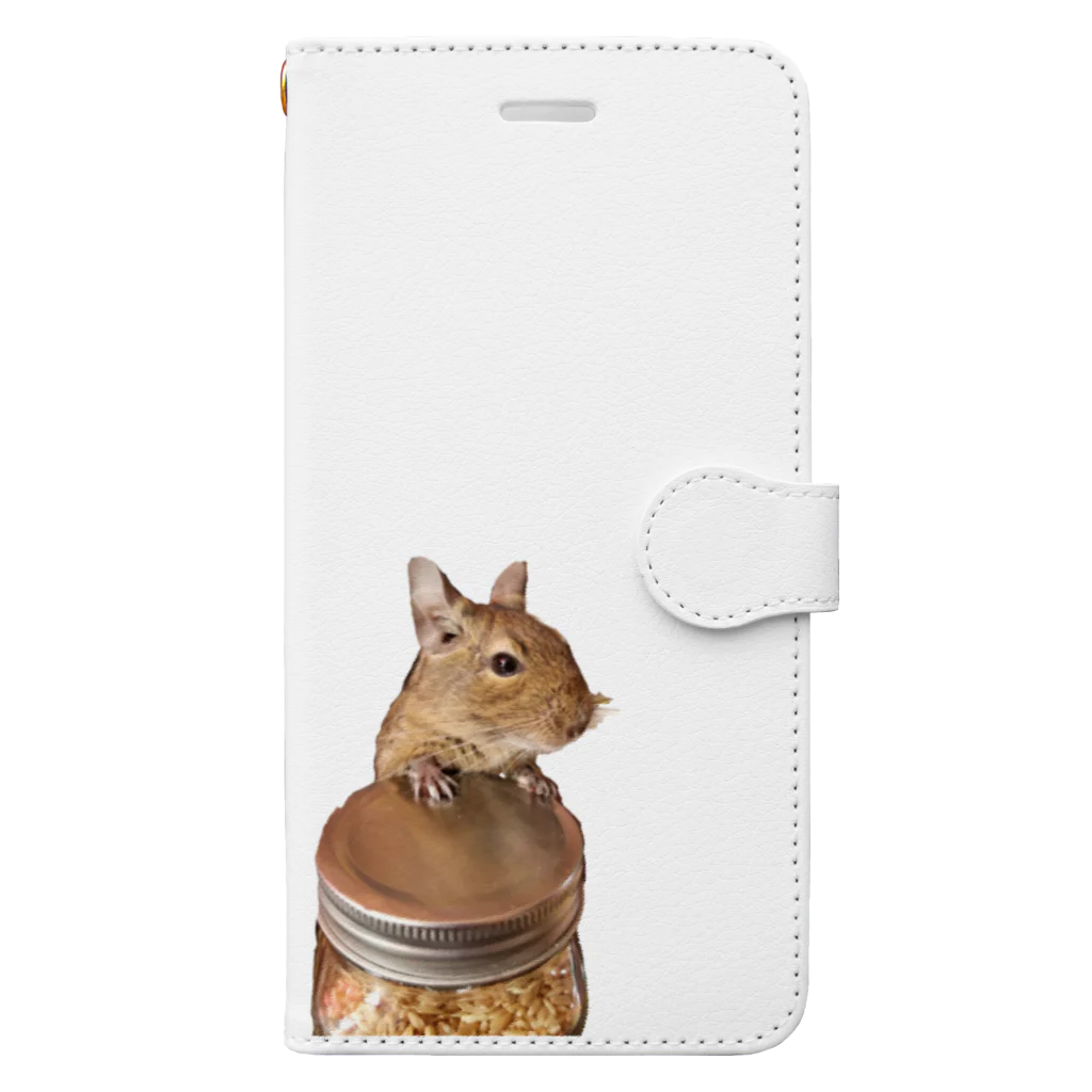 DEGU.のデグーのねむちゃん~エン麦ボトル~ Book-Style Smartphone Case