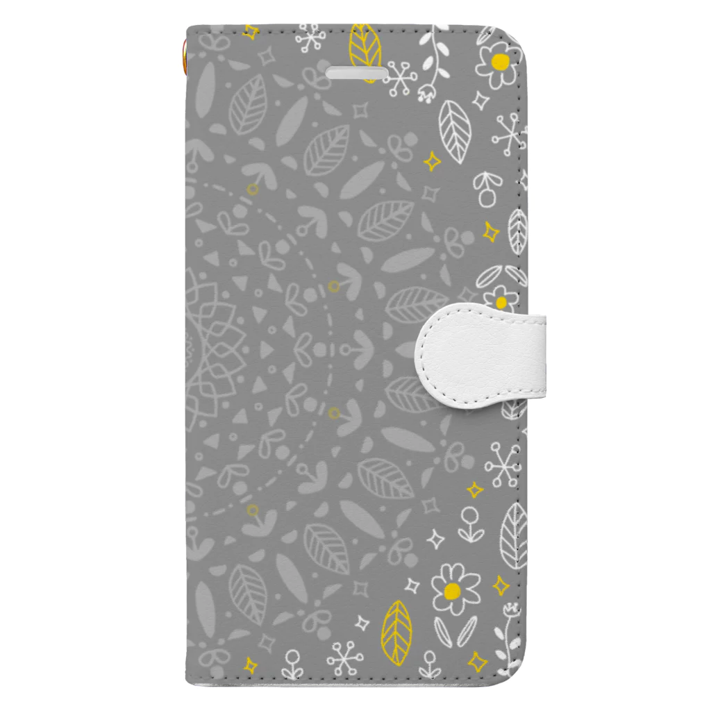 ちょっといっぷく。の北欧風の花柄 Book-Style Smartphone Case