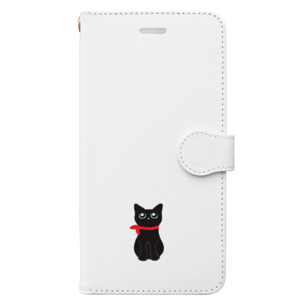 Yokokkoの店のくろねこのむーちゃん Book-Style Smartphone Case