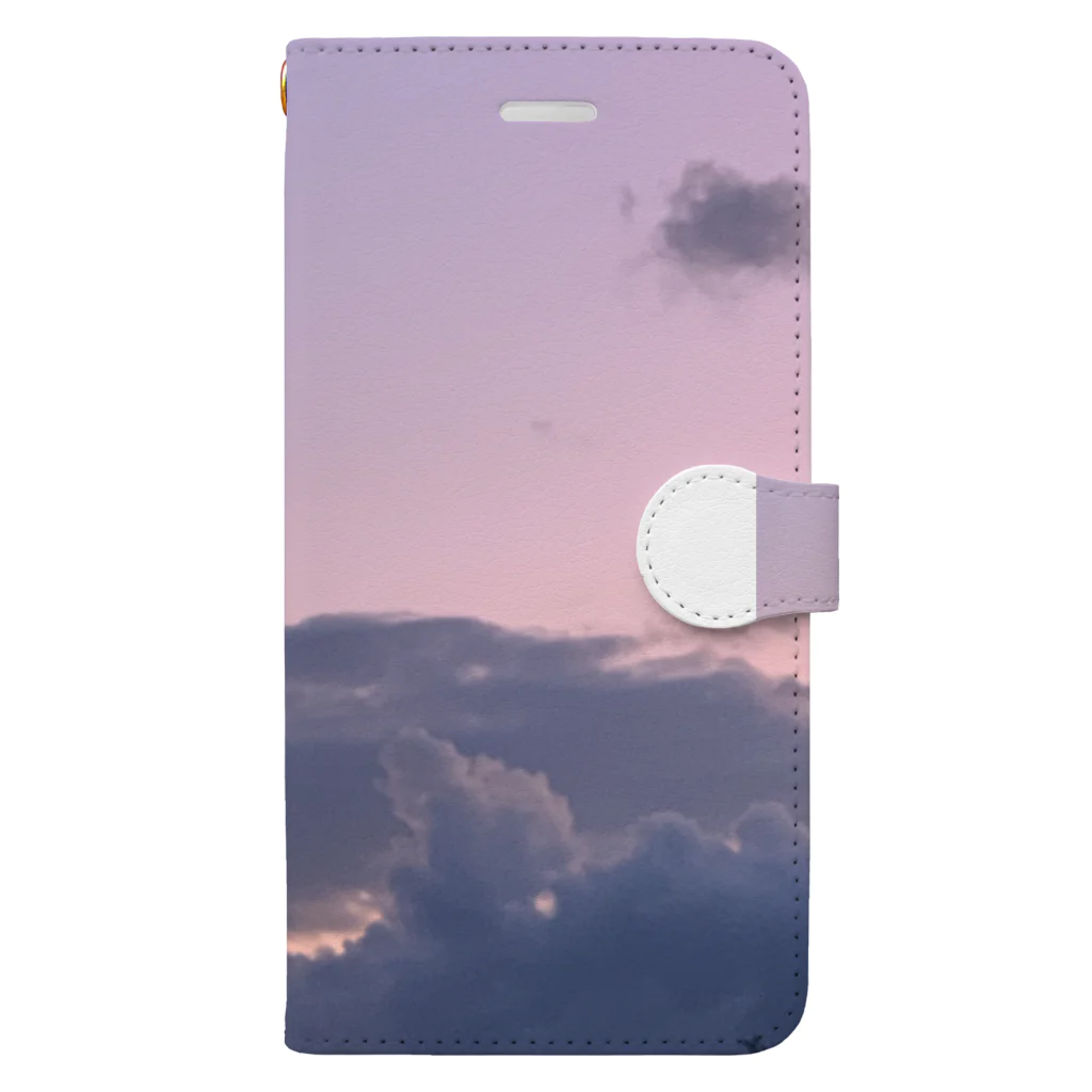 meronpamの紫色の空模様 Book-Style Smartphone Case