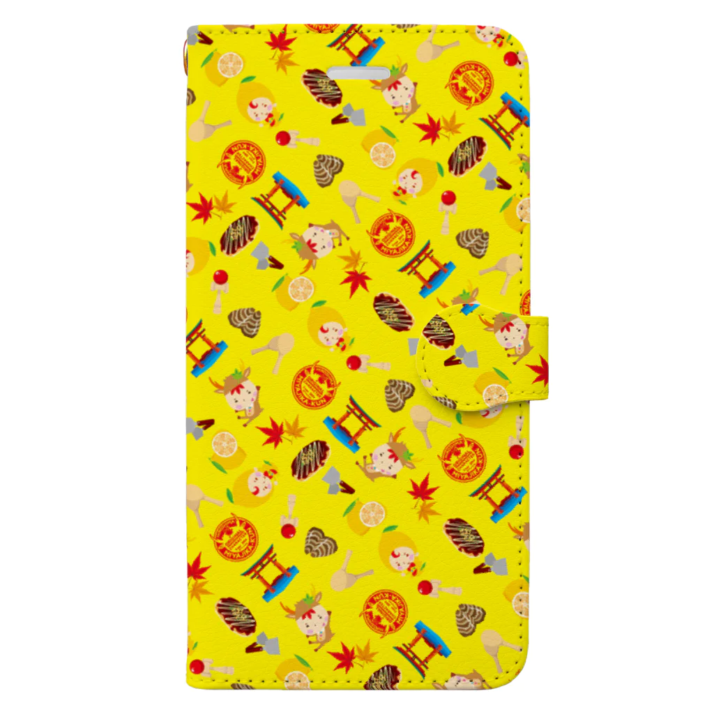 トイズイズムキャラクターズグッズショップのみやじかくん（パターン／Y） Book-Style Smartphone Case