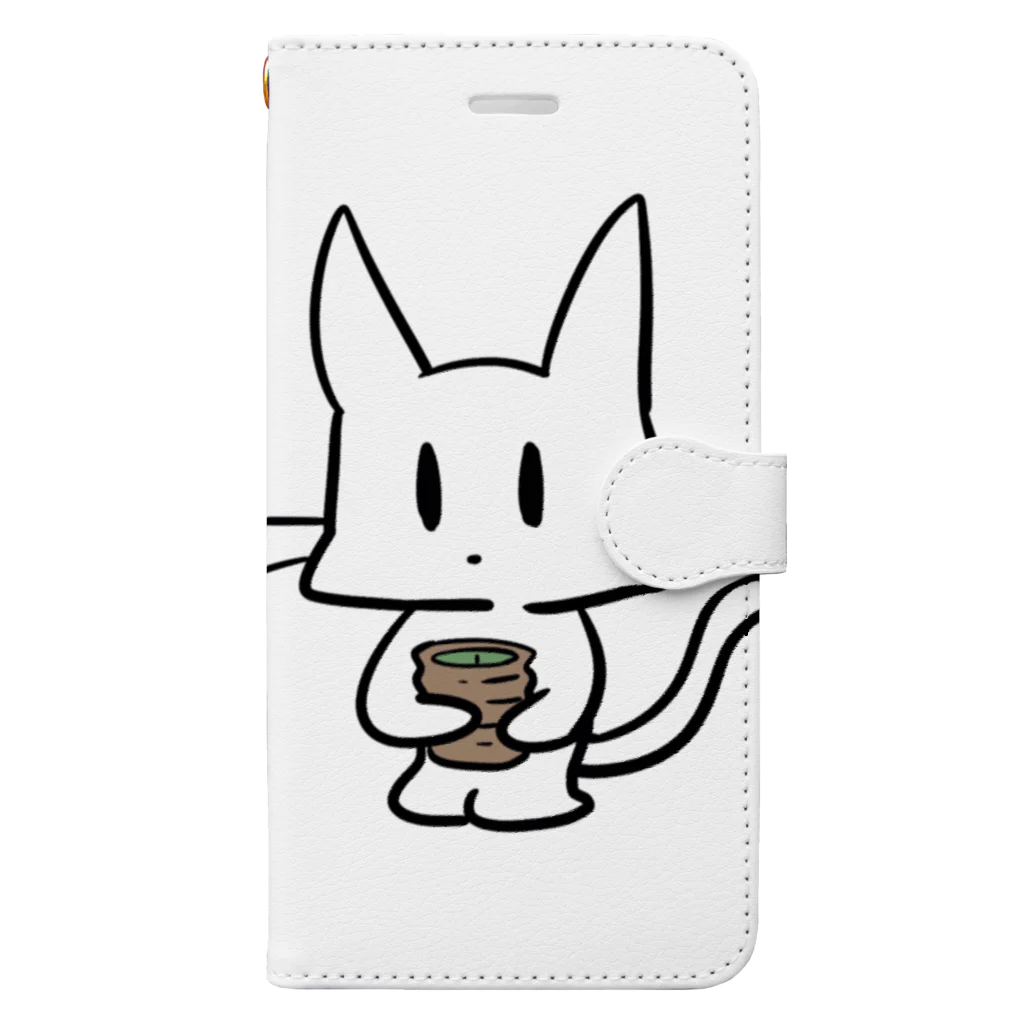 コウの一息にゃんこ 手帳型スマホケース