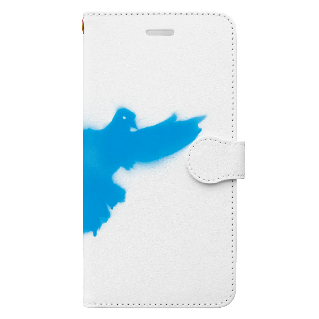 heart artsの幸せの青い鳥 Book-Style Smartphone Case