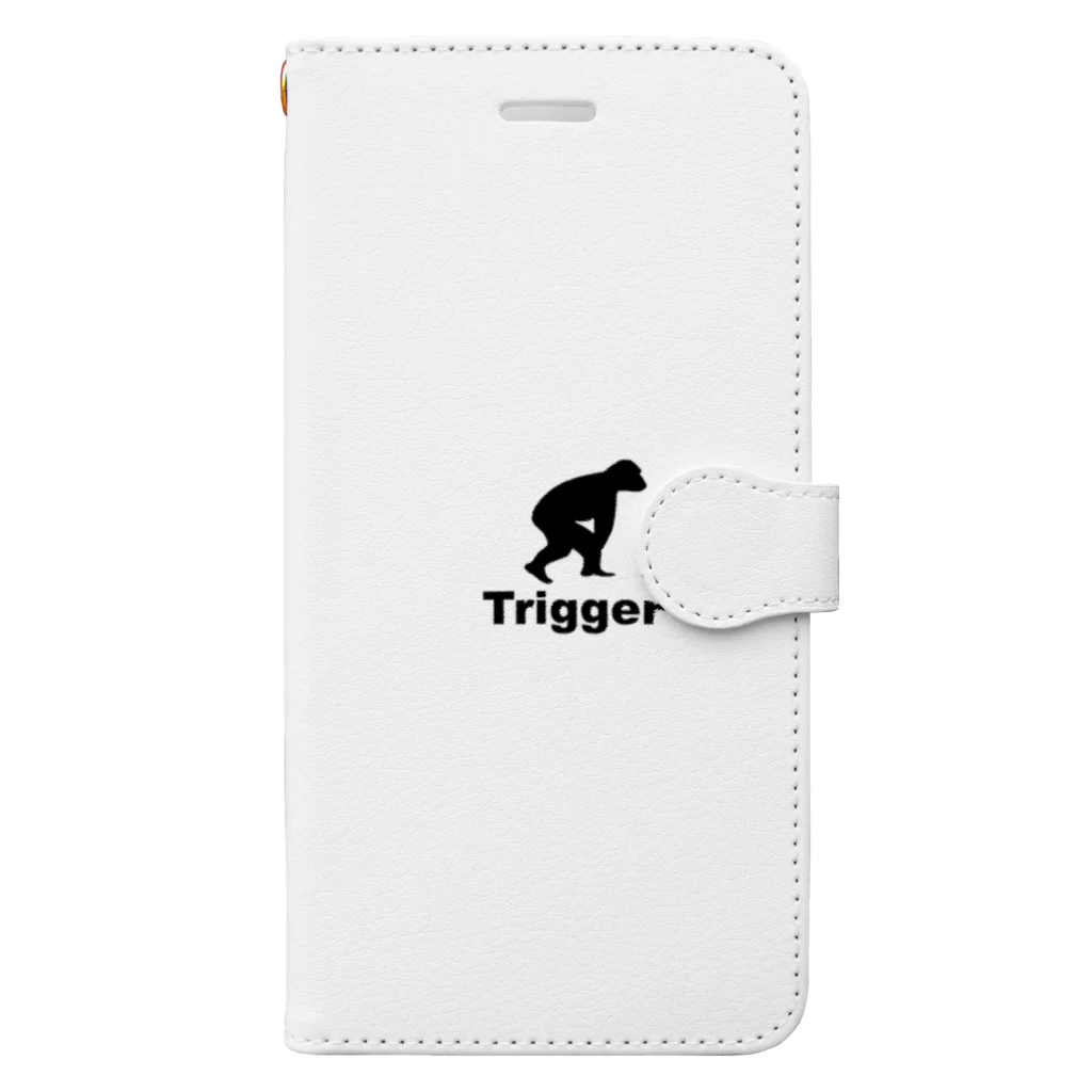 Triggerのジップパーカー 手帳型スマホケース