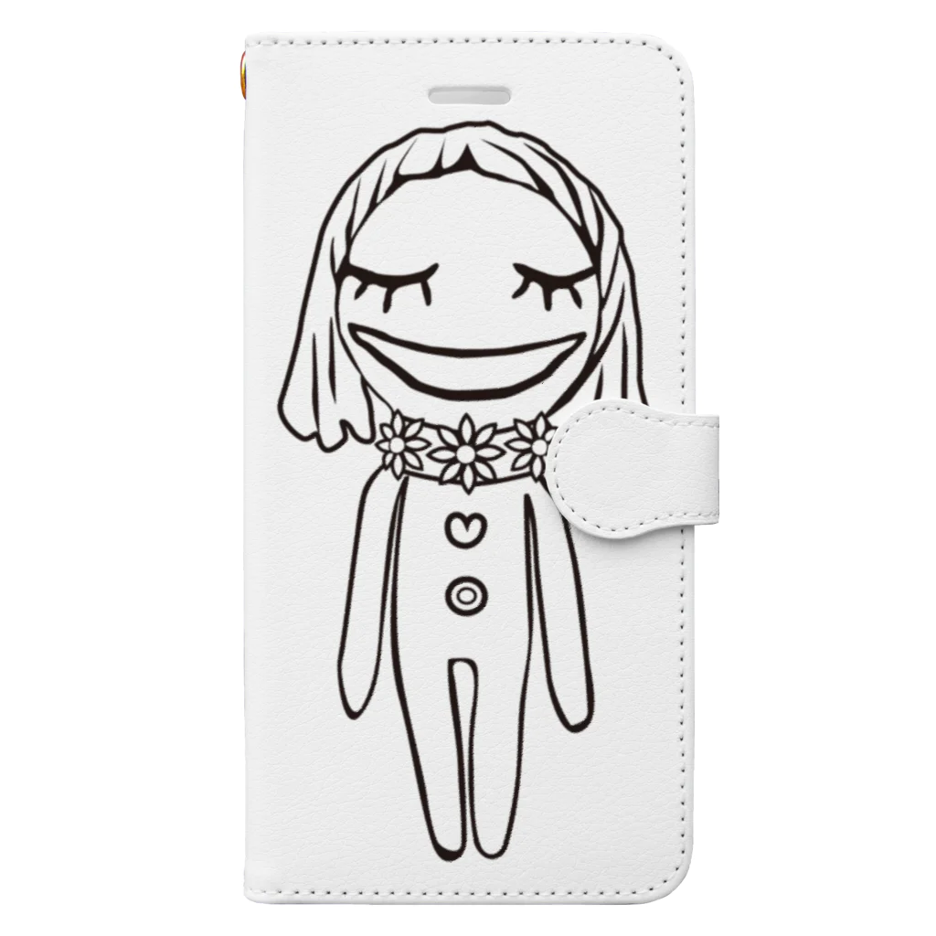 minnanowakuwakuのわく子(人間、女の子) Book-Style Smartphone Case