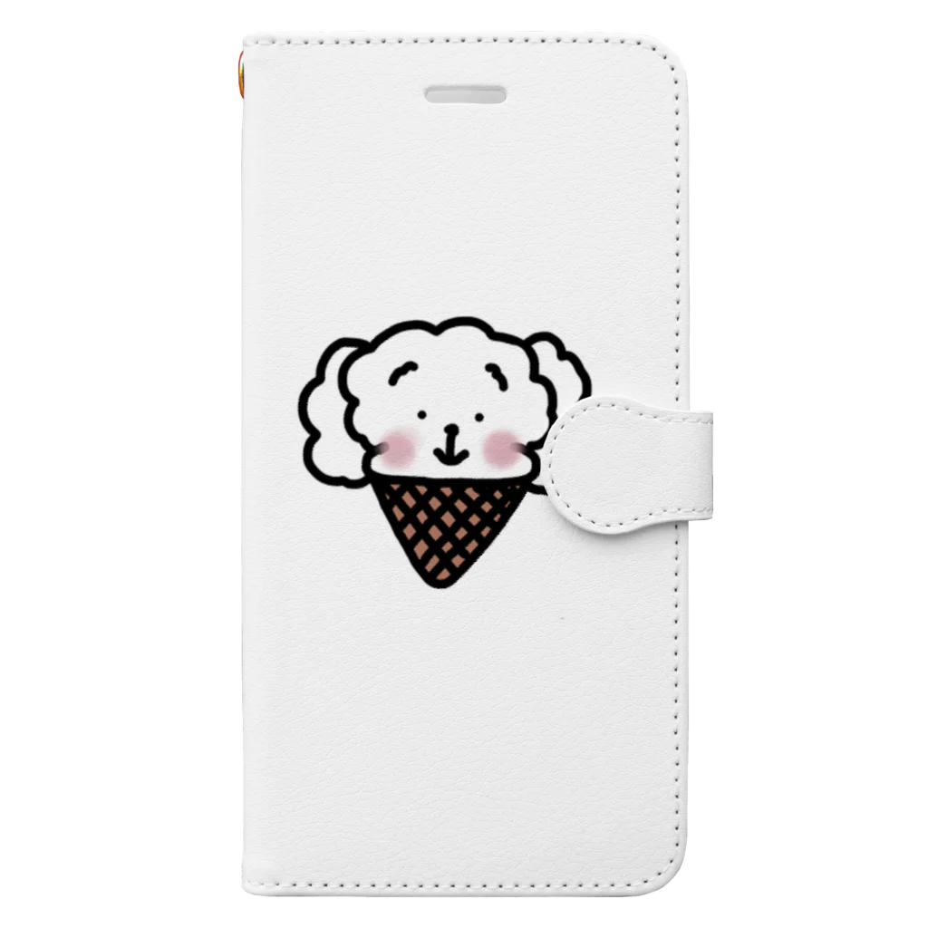 cocomarinのソフトクリーム犬 Book-Style Smartphone Case