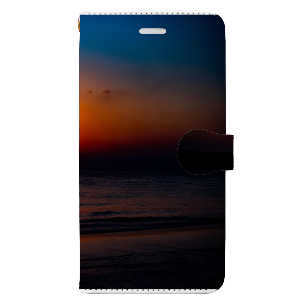 写真のお店の宮古島の夕陽２ Book-Style Smartphone Case