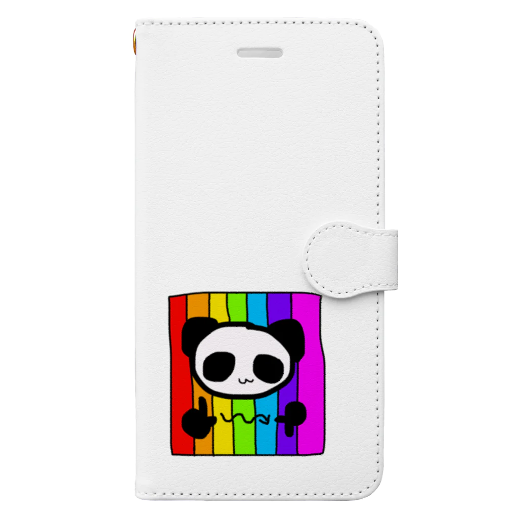 248-nijiya-のLGBT手話パンダ Book-Style Smartphone Case