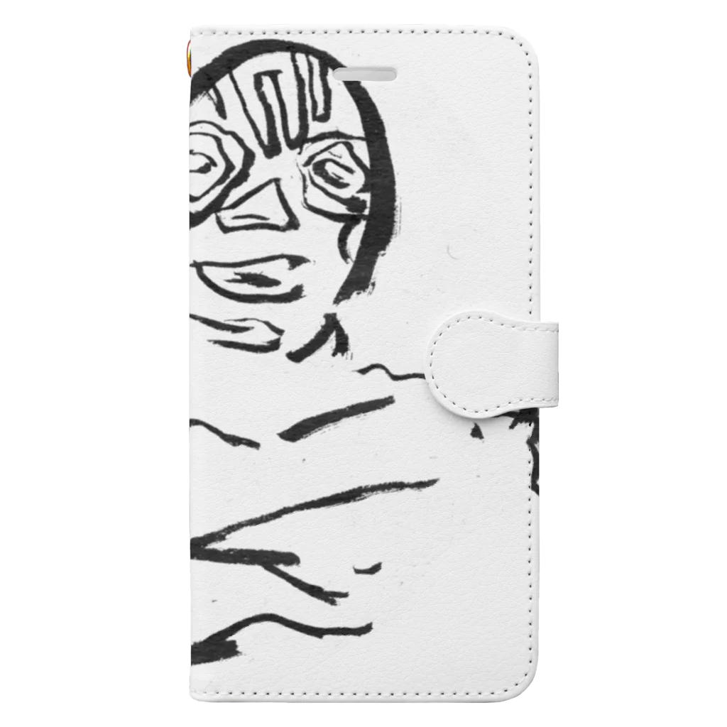 ガイコツギターのムキムキマスクマン Book-Style Smartphone Case