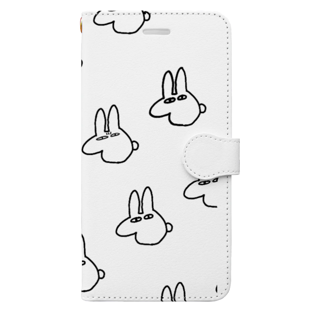 0kcalのうさぎ大集合 Book-Style Smartphone Case