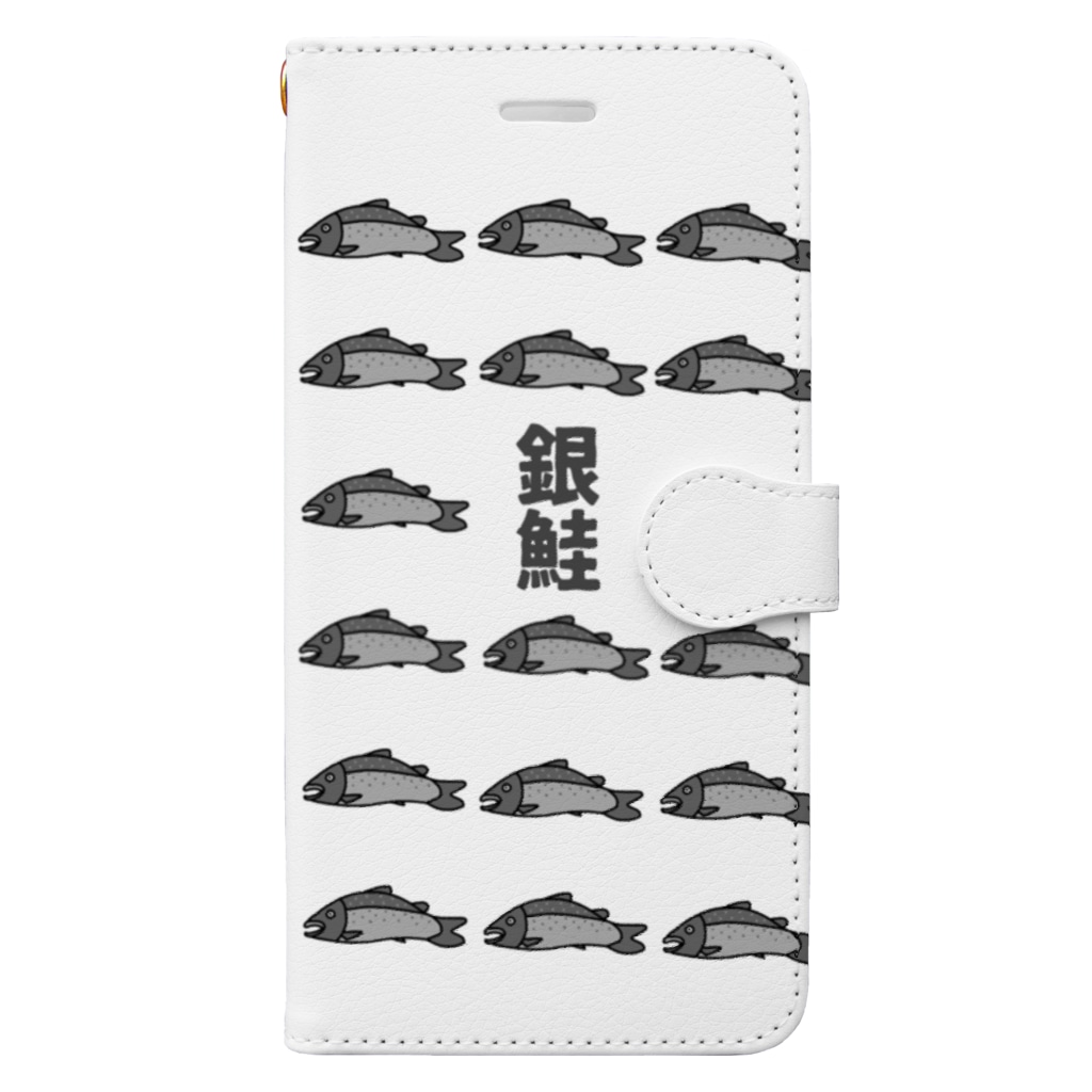 麦畑の銀鮭①(スマホケース) Book-Style Smartphone Case
