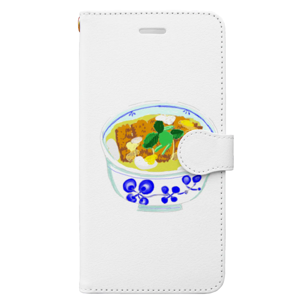 EAT SHOPのカツ丼 Book-Style Smartphone Case