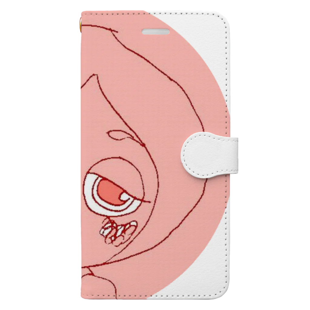 colon26 in SUZURI SHOPのケ・ヌマ　ピンクちゃん Book-Style Smartphone Case