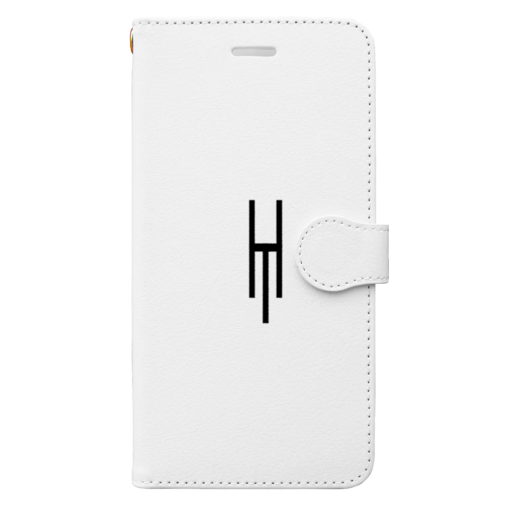 Tsubasa Hayashi Suzuri ShopのTsubara Hayashi Official Logo 【White】 手帳型スマホケース