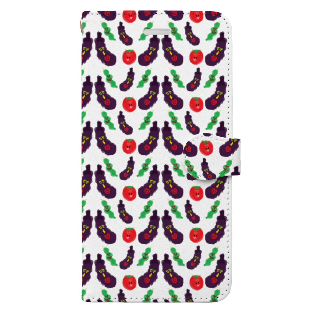 Thank you for your timeのhappy vegetable Book-Style Smartphone Case