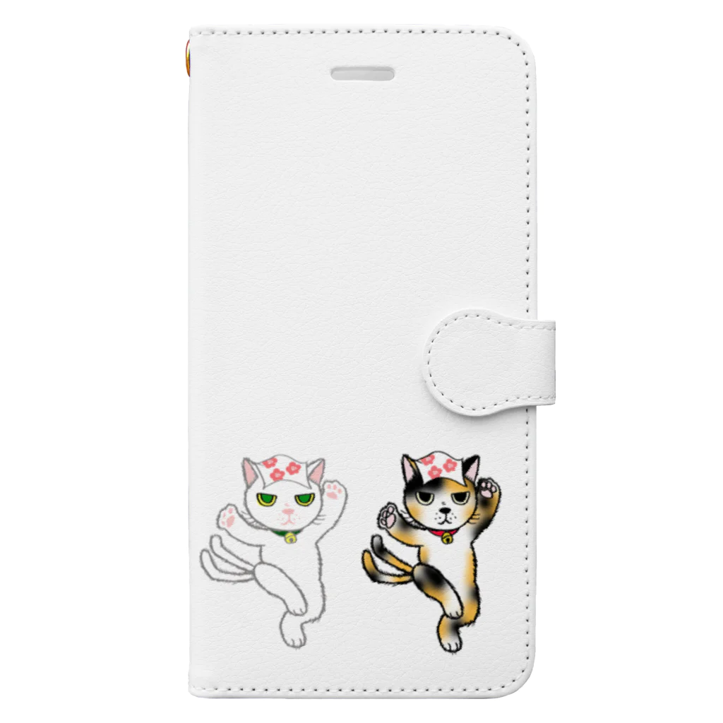 キクヤのねこまた４匹 Book-Style Smartphone Case