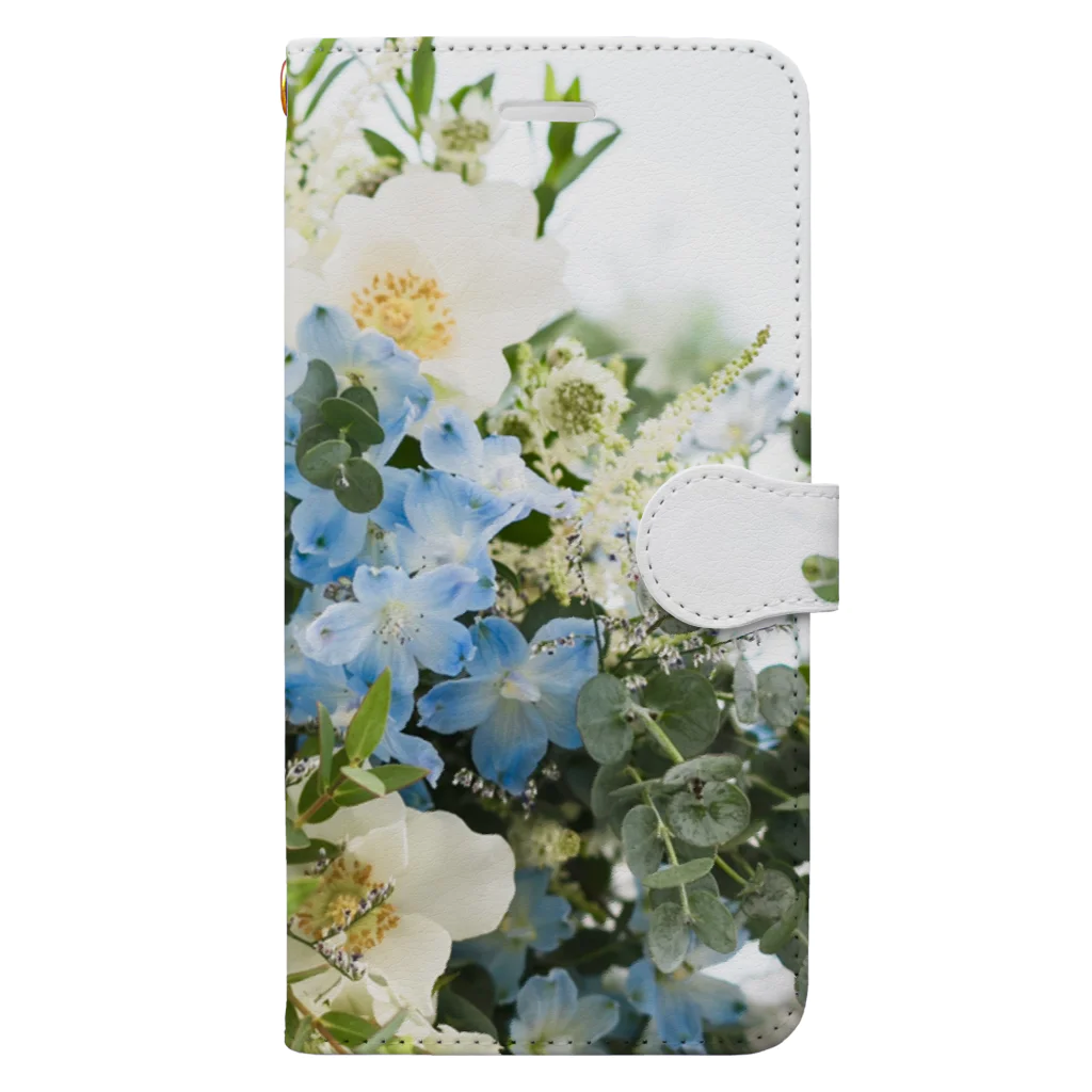 Chiyo.Wan(🐕🕊️のお店)の草花のブーケ💐 スマホケース Book-Style Smartphone Case