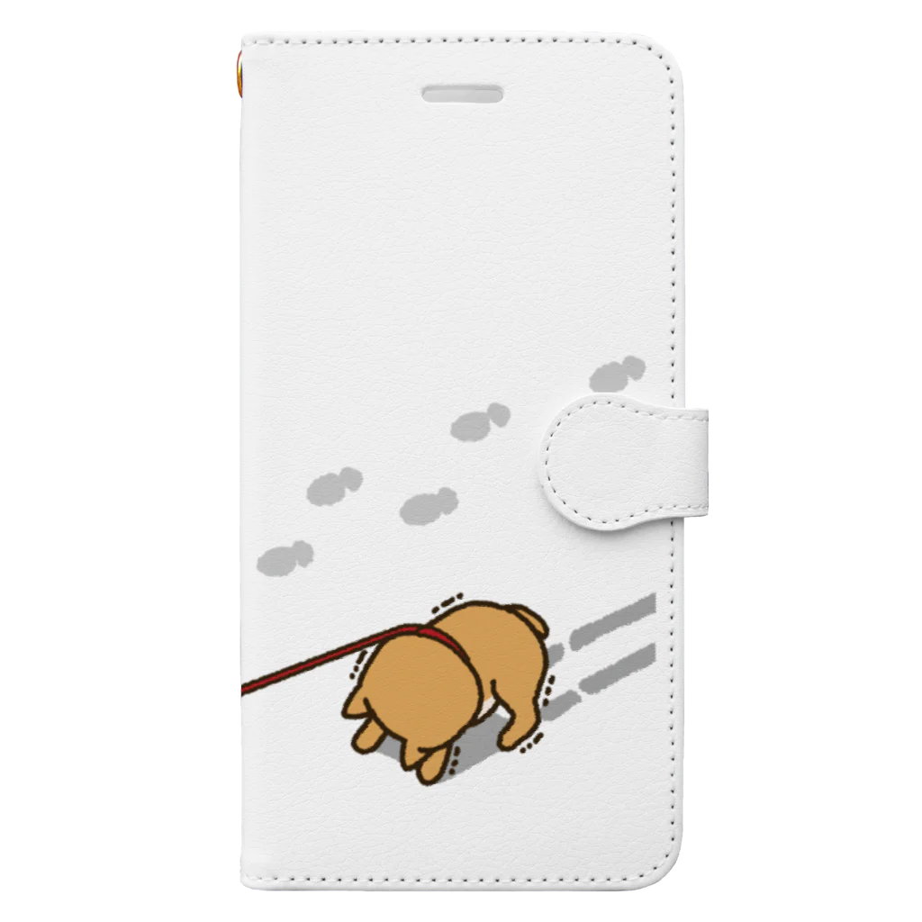 semioticaの雪のイヤイヤ柴犬 Book-Style Smartphone Case