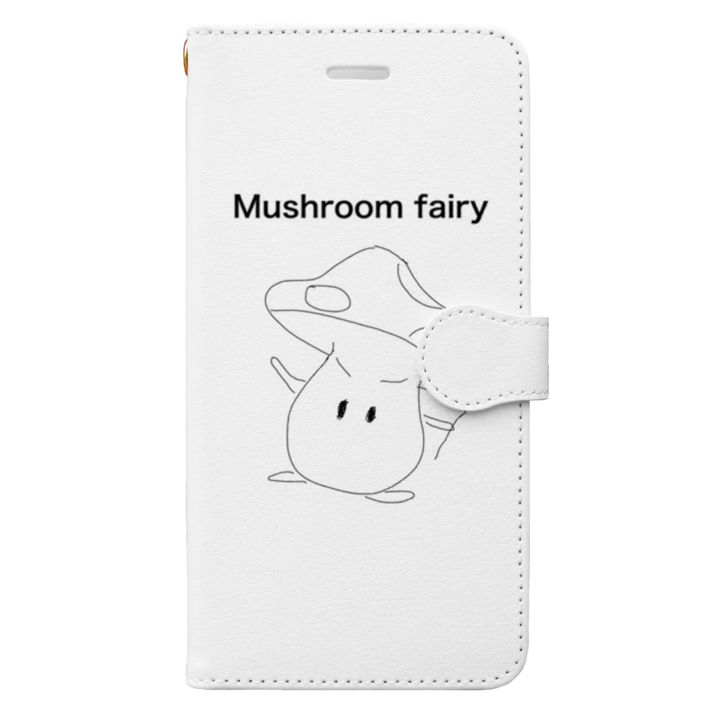 ぺったんしゃもさんのきのこの妖精 Book-Style Smartphone Case