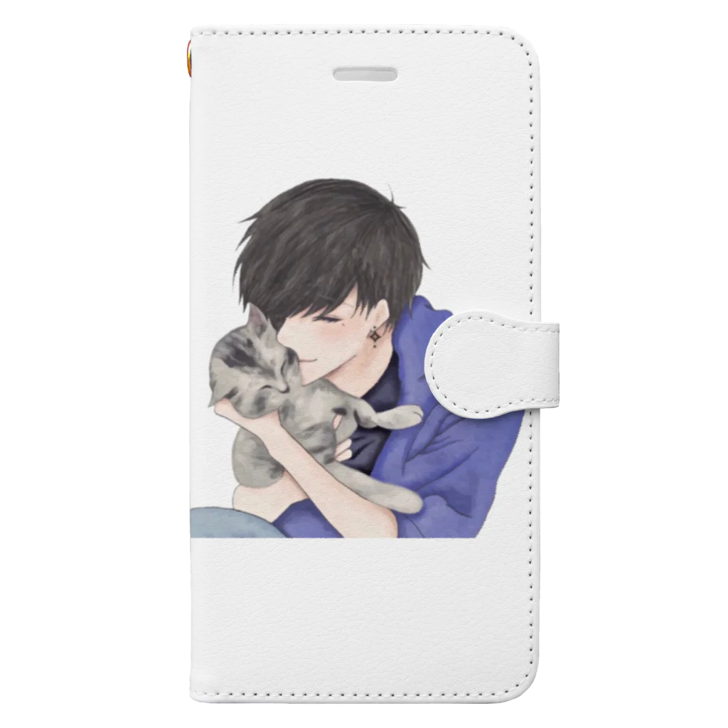 ShopOfYozakuraのNeko's iPhone case 手帳型スマホケース