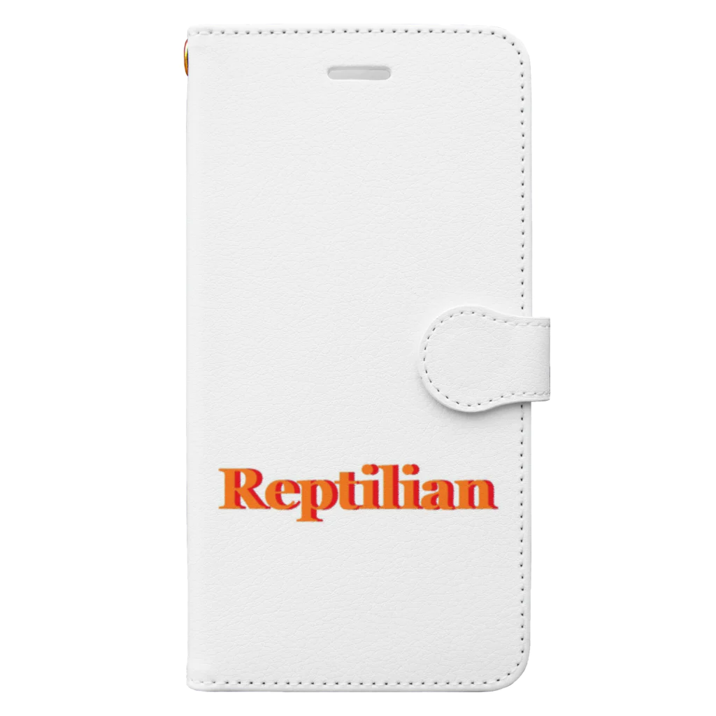 アメリカンベース のReptilian　ヒト型爬虫類　グッズ 手帳型スマホケース