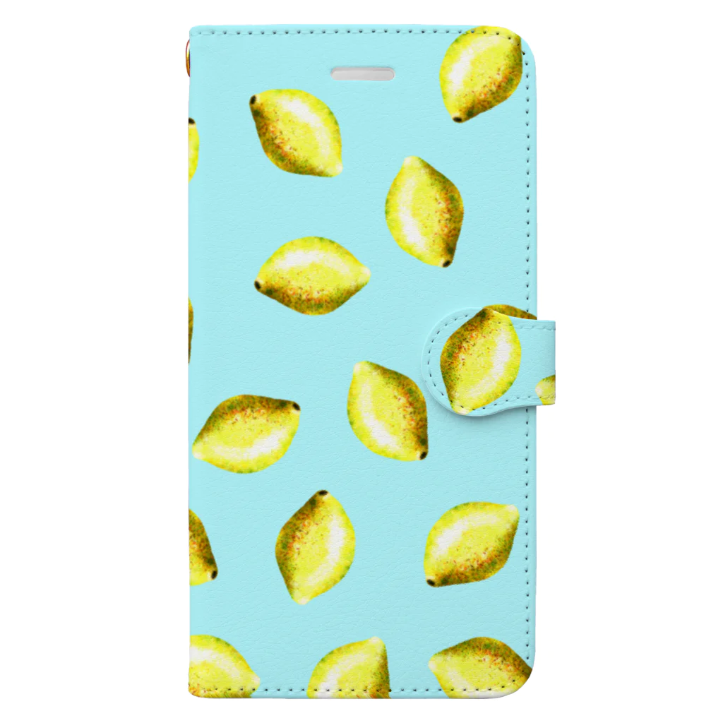 BenizakeのFlute series -lemon- blue Book-Style Smartphone Case