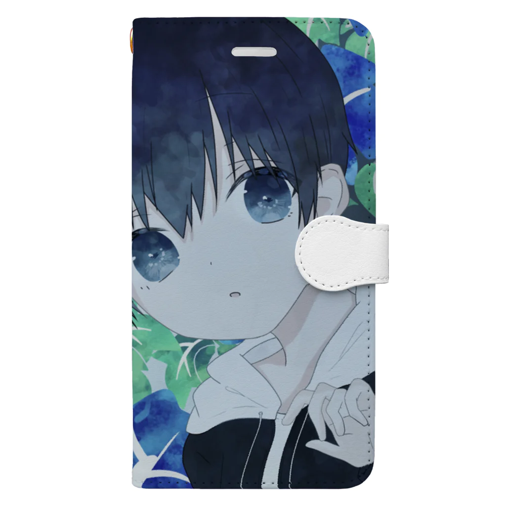 みたらし🍙のアサガオと男の子 Book-Style Smartphone Case