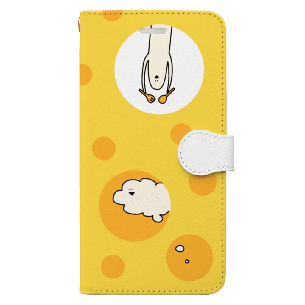 こなみのはい、チーズ🧀  コマくんとフキダシおばけ Book-Style Smartphone Case