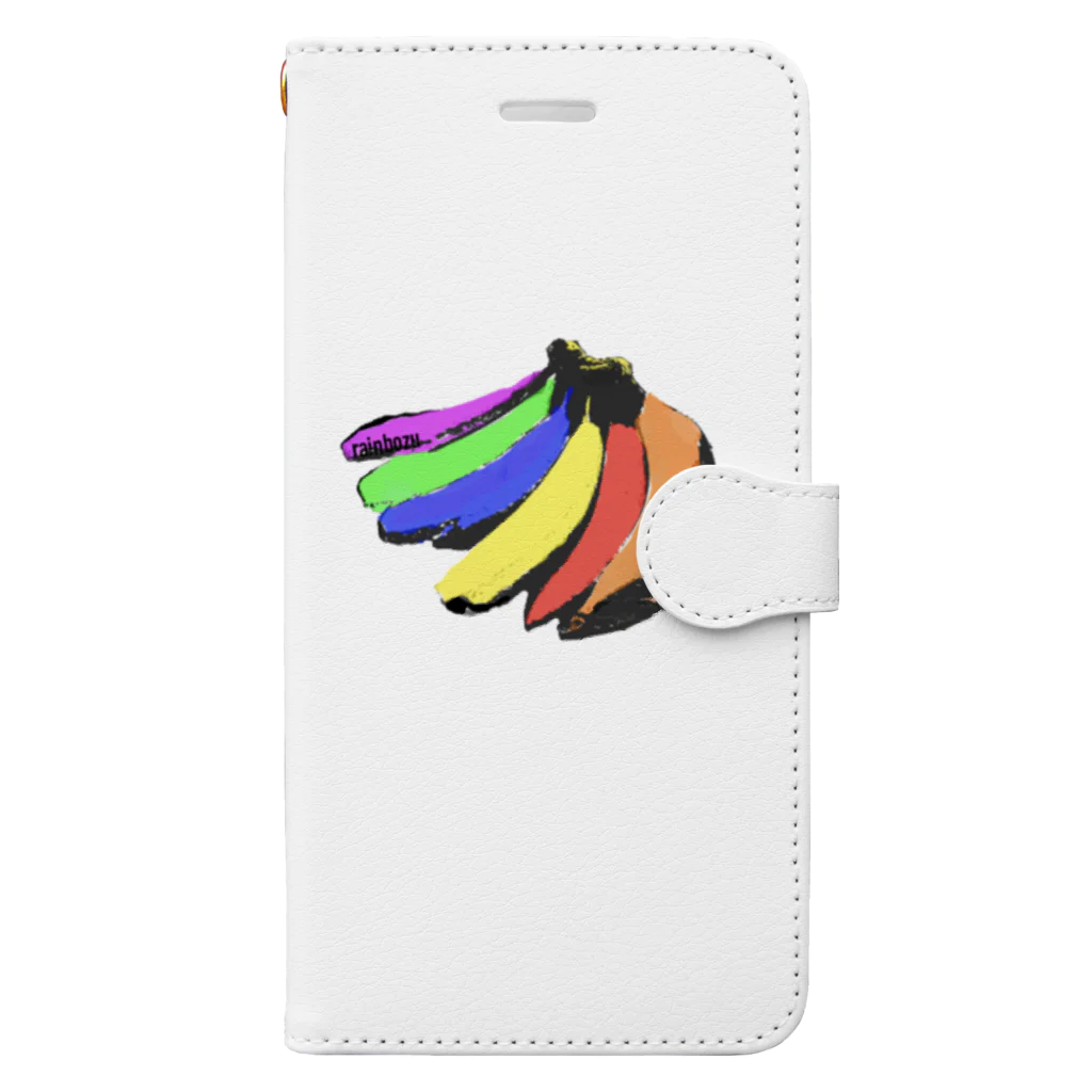 rainbozuのレインボーバナナ Book-Style Smartphone Case