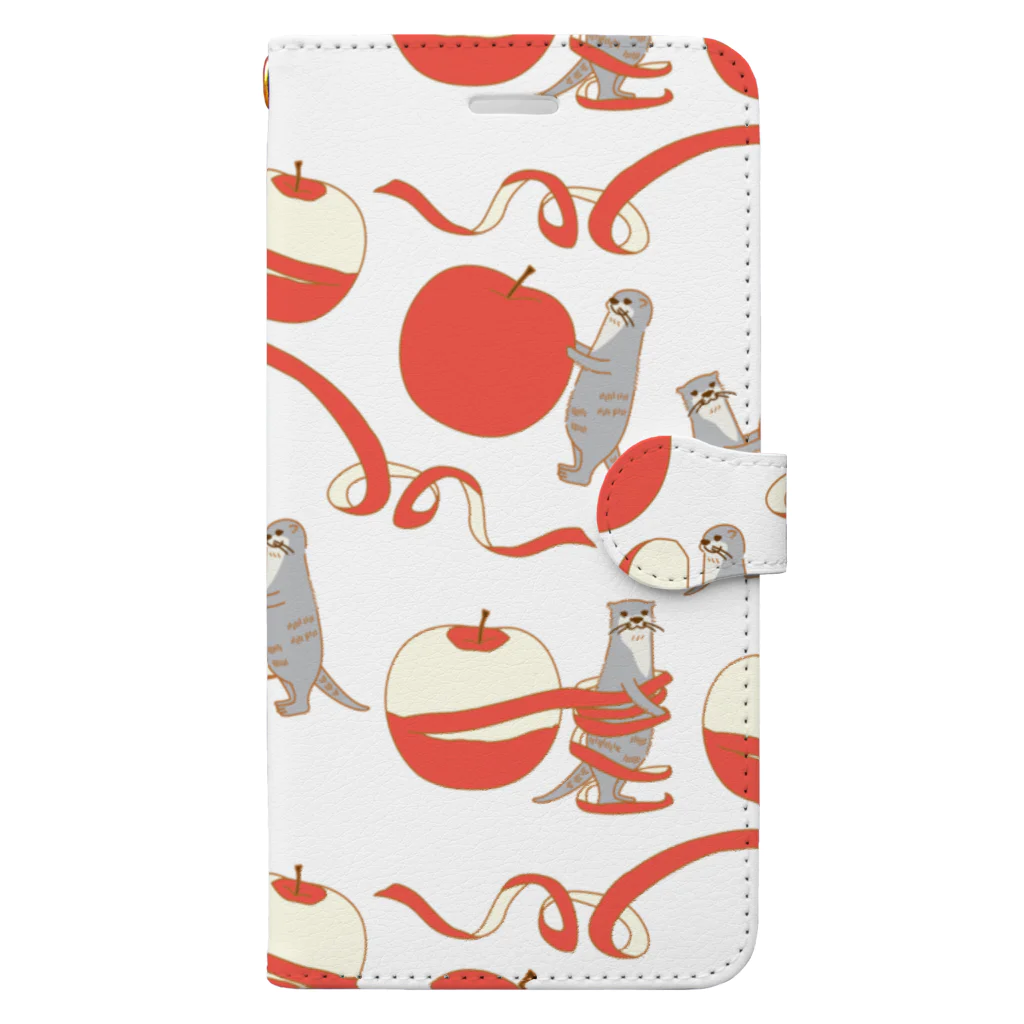 ソーメンズのかわうそとりんご Book-Style Smartphone Case