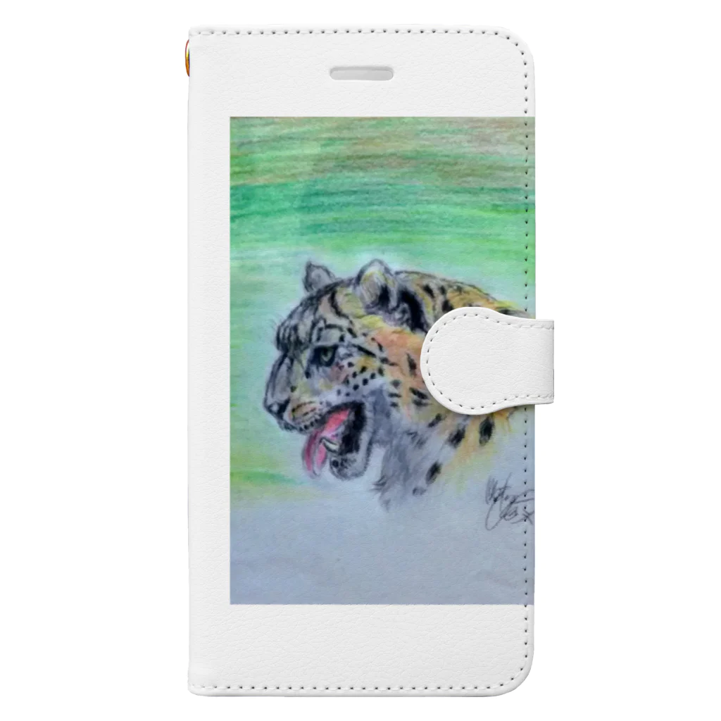 jUDasの天空の覇者〜Snow Leopard  手帳型スマホケース