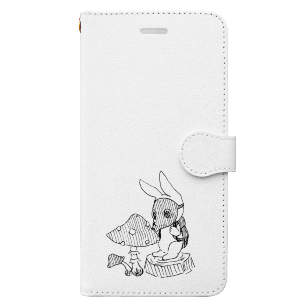 8助のペストマスクうさぎとキノコ Book-Style Smartphone Case