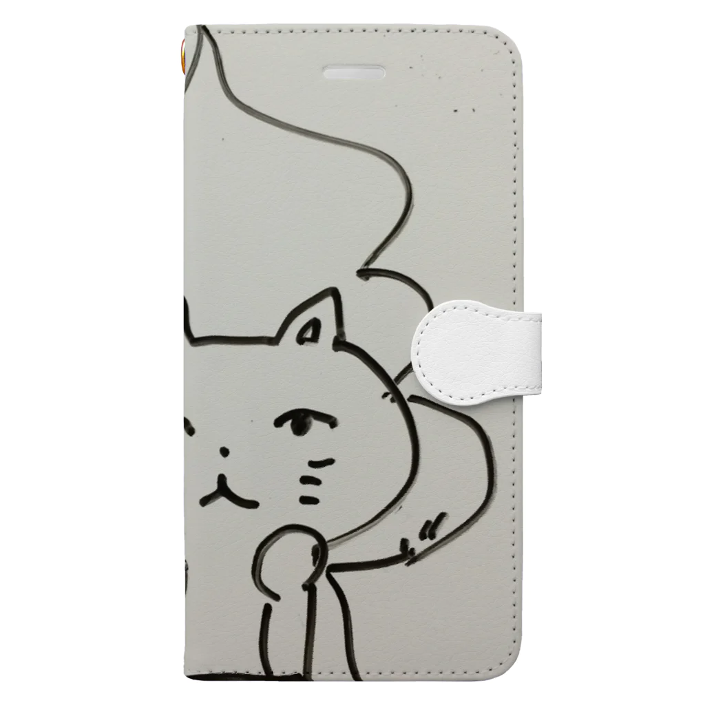 NAN&COOの脱力ウンネコちゃん Book-Style Smartphone Case