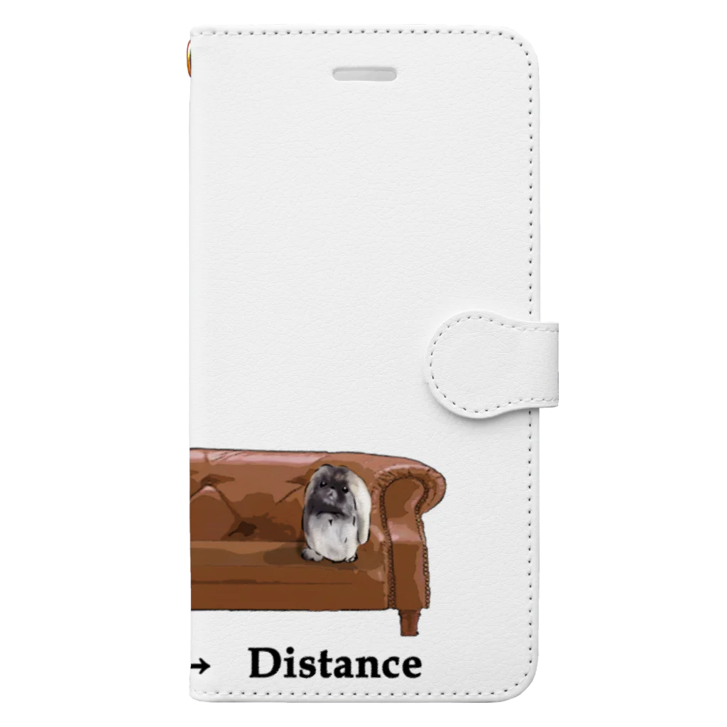 犬グッズの店しえるぶるーのソーシャルディスタンス　ペキニーズ Book-Style Smartphone Case