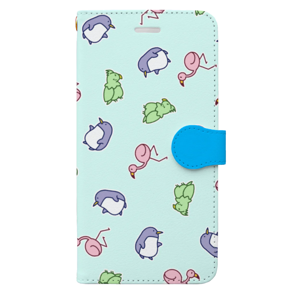 ゆるめSHOPのゆるバード柄 Book-Style Smartphone Case