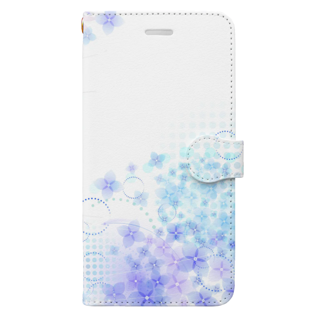 orange_honeyのあじさいと水滴2 Book-Style Smartphone Case