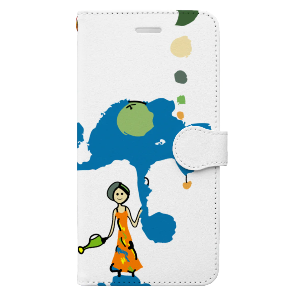 Jun1works(ジュンイチワークス)の雨をふらしに来たよ Book-Style Smartphone Case