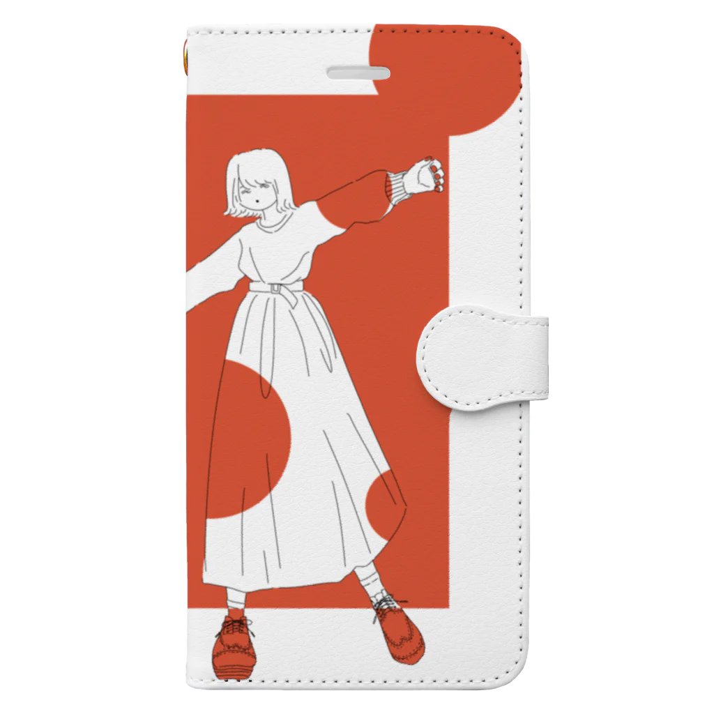 :-)のテラコッタ女子 Book-Style Smartphone Case