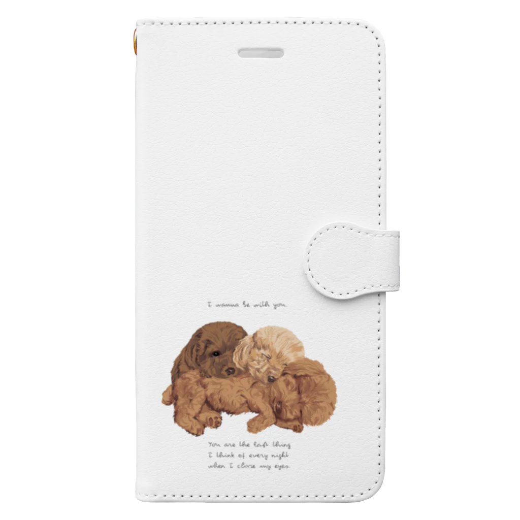 chourire toujoursの🐩puppy toypoodle Book-Style Smartphone Case