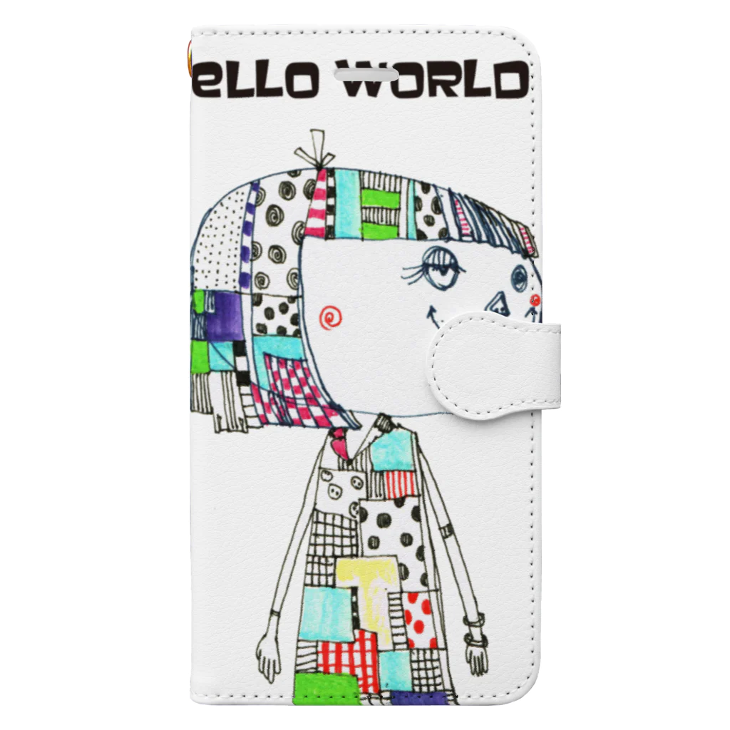 koujirou@mixedmediaのHello World! Book-Style Smartphone Case