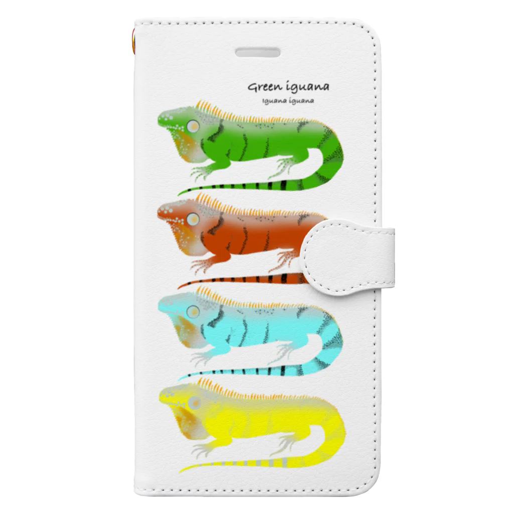 爬虫類カフェ ふぁにくり 嵐山店のGREEN IGUANA morph Book-Style Smartphone Case