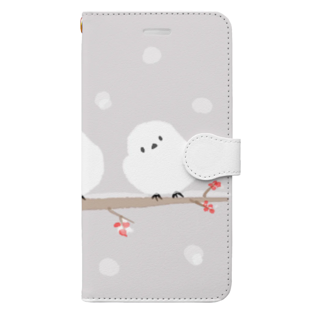 shiroi maru のシマエナガ Book-Style Smartphone Case