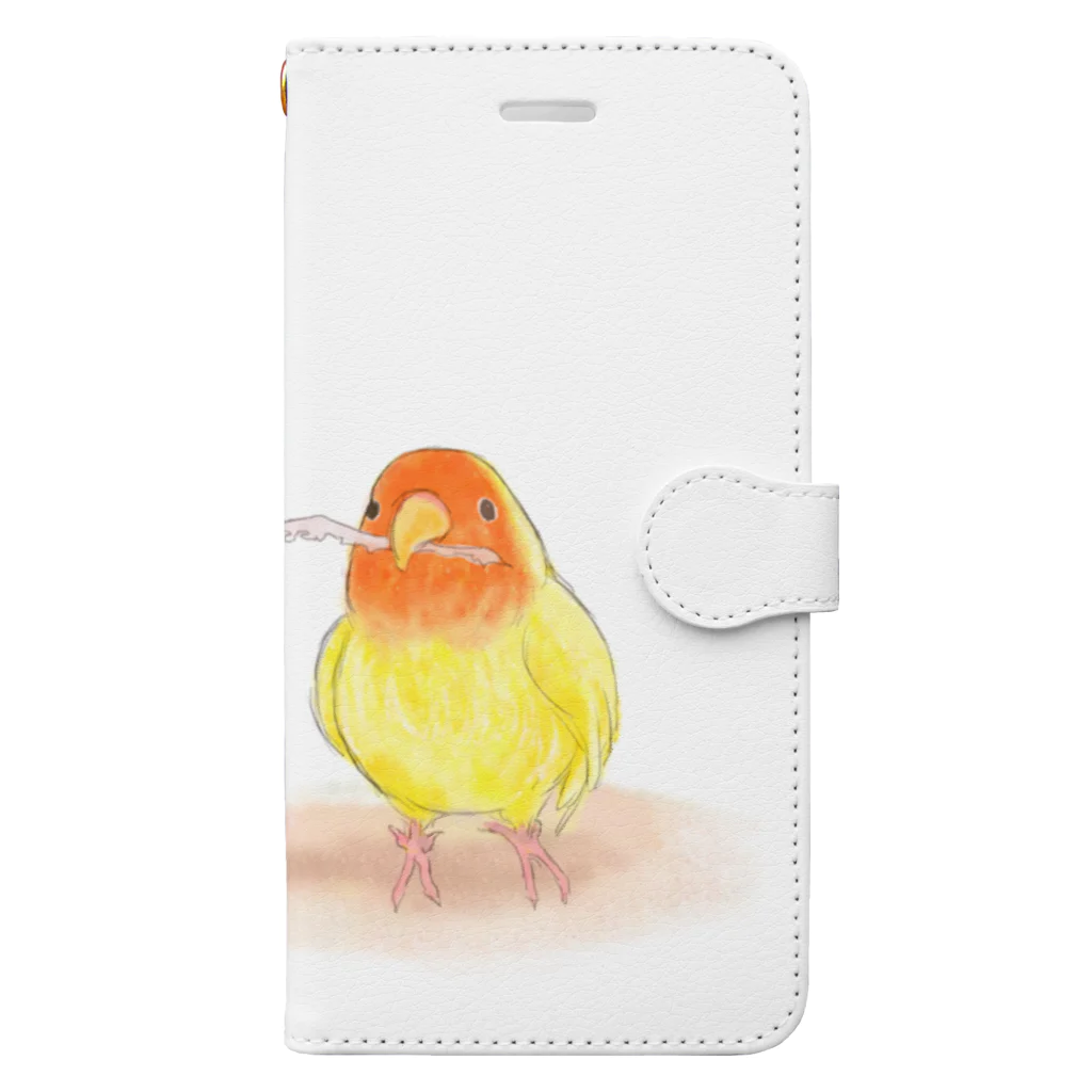 まめるりはことりのコザクラインコ　レイ【まめるりはことり】 Book-Style Smartphone Case