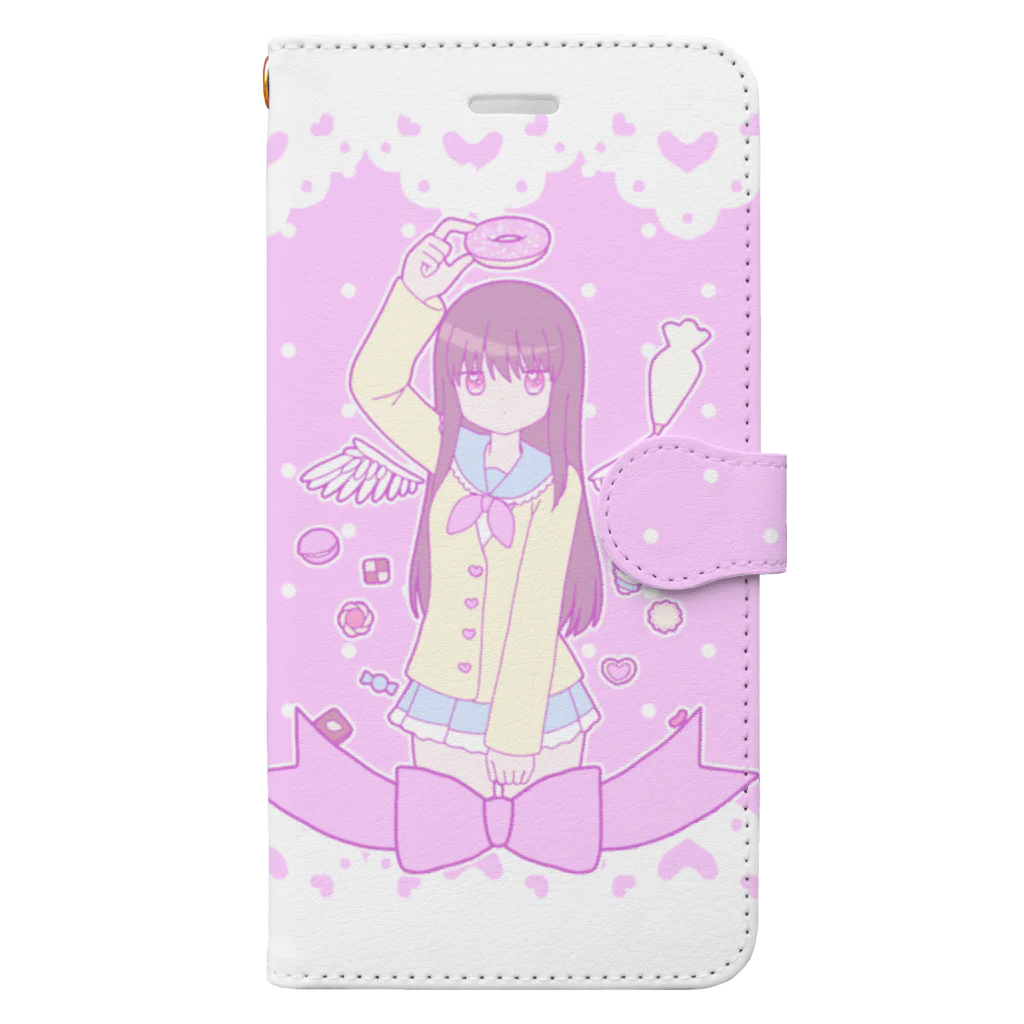 かわいいもののおみせ　いそぎんちゃくのお菓子な天使 Book-Style Smartphone Case