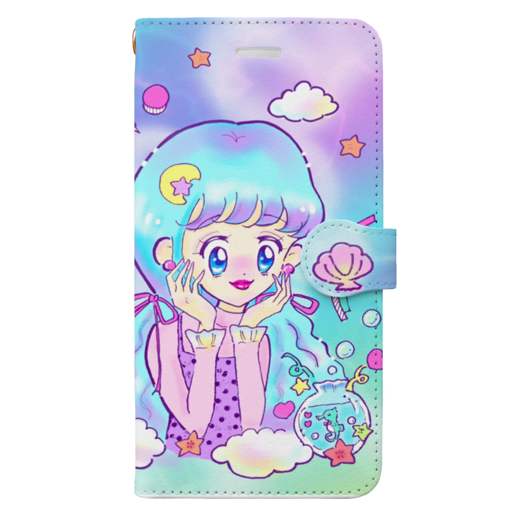 凪　nagiのGirl in love with the sea Book-Style Smartphone Case