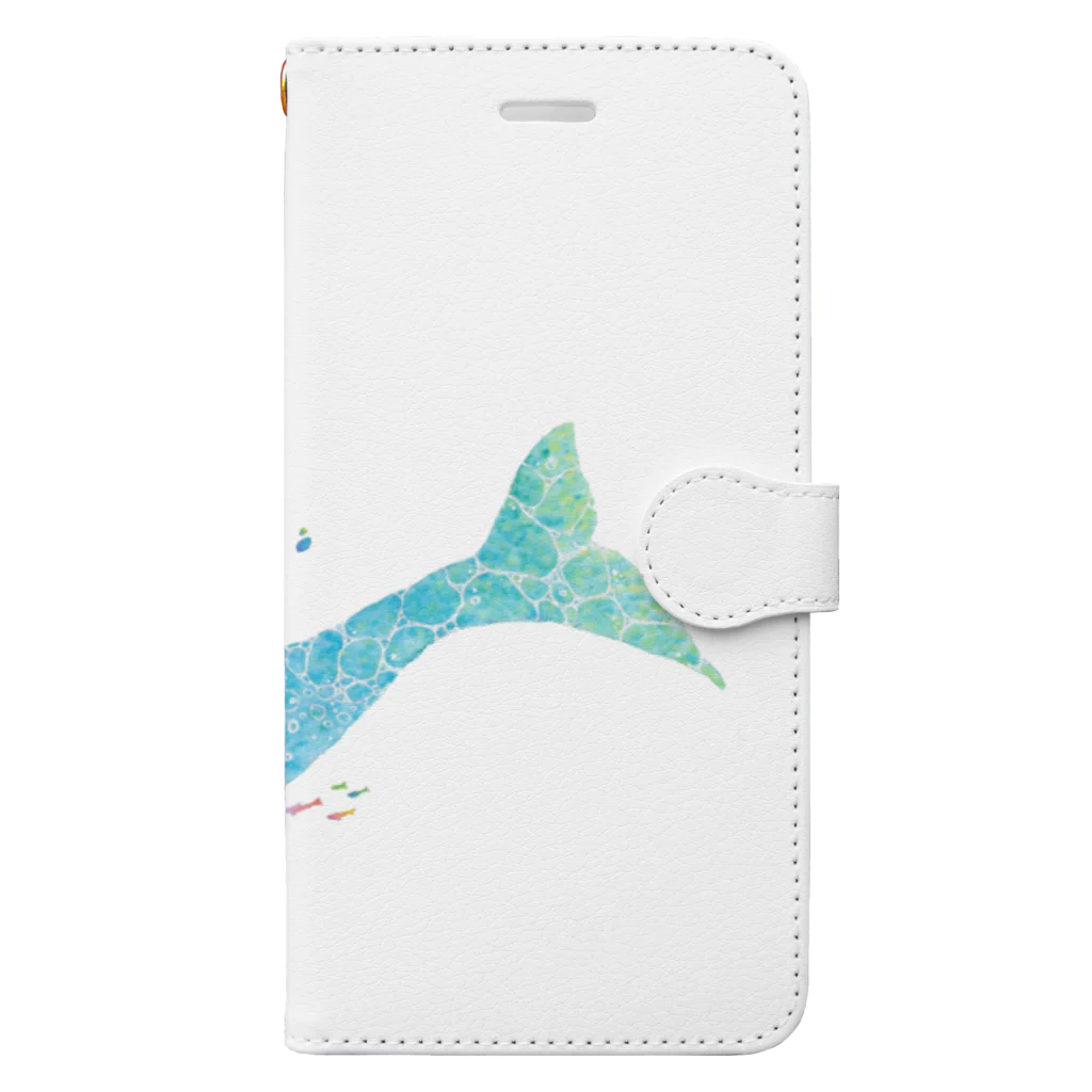 篠山。のクジラシルエット Book-Style Smartphone Case